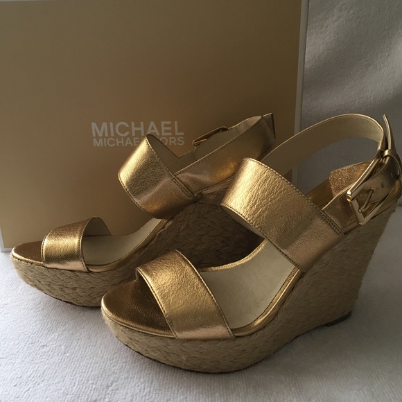 Michael Kors Poesy Wedge Espadrilles Sandal Size 7 1/2 M - Picture 7 of 13